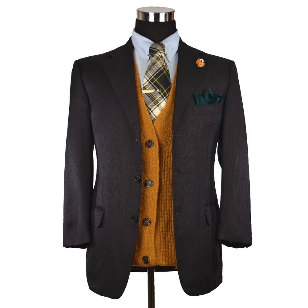 Ermenegildo Zegna Mens Silk Wool 3 Button Blazer - Picture 1 of 7